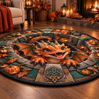 Hearth Guardian - An Autumn Dragon at the Center of the Floor