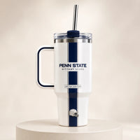 PSU Center Stripe - Navy and White Tumbler Composition