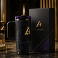 LAL Monogram - Blacked-Out Tonal Drinkware in Gold