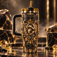 Gilded Loyalty - Hufflepuff Badger Crest Tumbler
