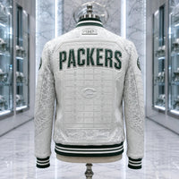 GB 1967 - Ivory Panel Varsity Jacket in Team Green