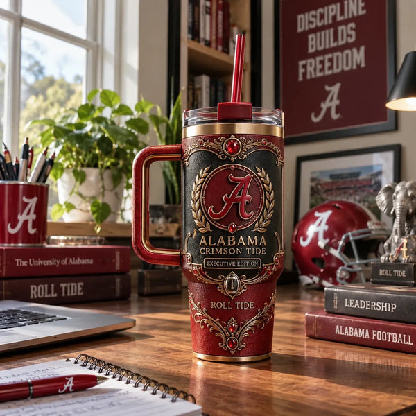ALA Heritage Crest - Crimson and Gilded Wraparound Tumbler - main