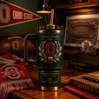 OSU Heritage Crest - Forest Green and Gold Laurel Composition
